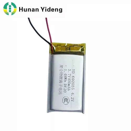 602035 3.7v 400mAh Lithium Ion Battery for Smart Sofa